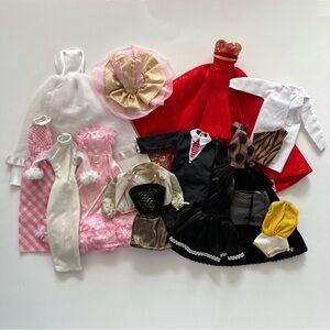 Barbie doll clothes lot (16 pieces, some imperfections)